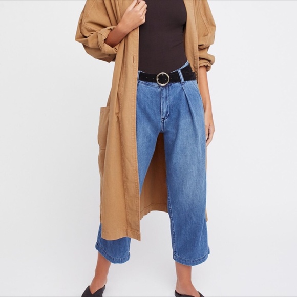 Free People Denim - FP We the Free Pleated High Waist Crop Jeans